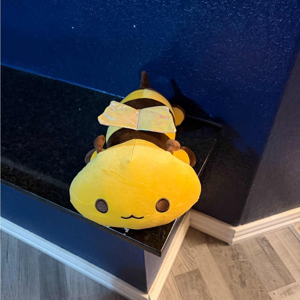Yellow Bee Plush with Brown Stripes